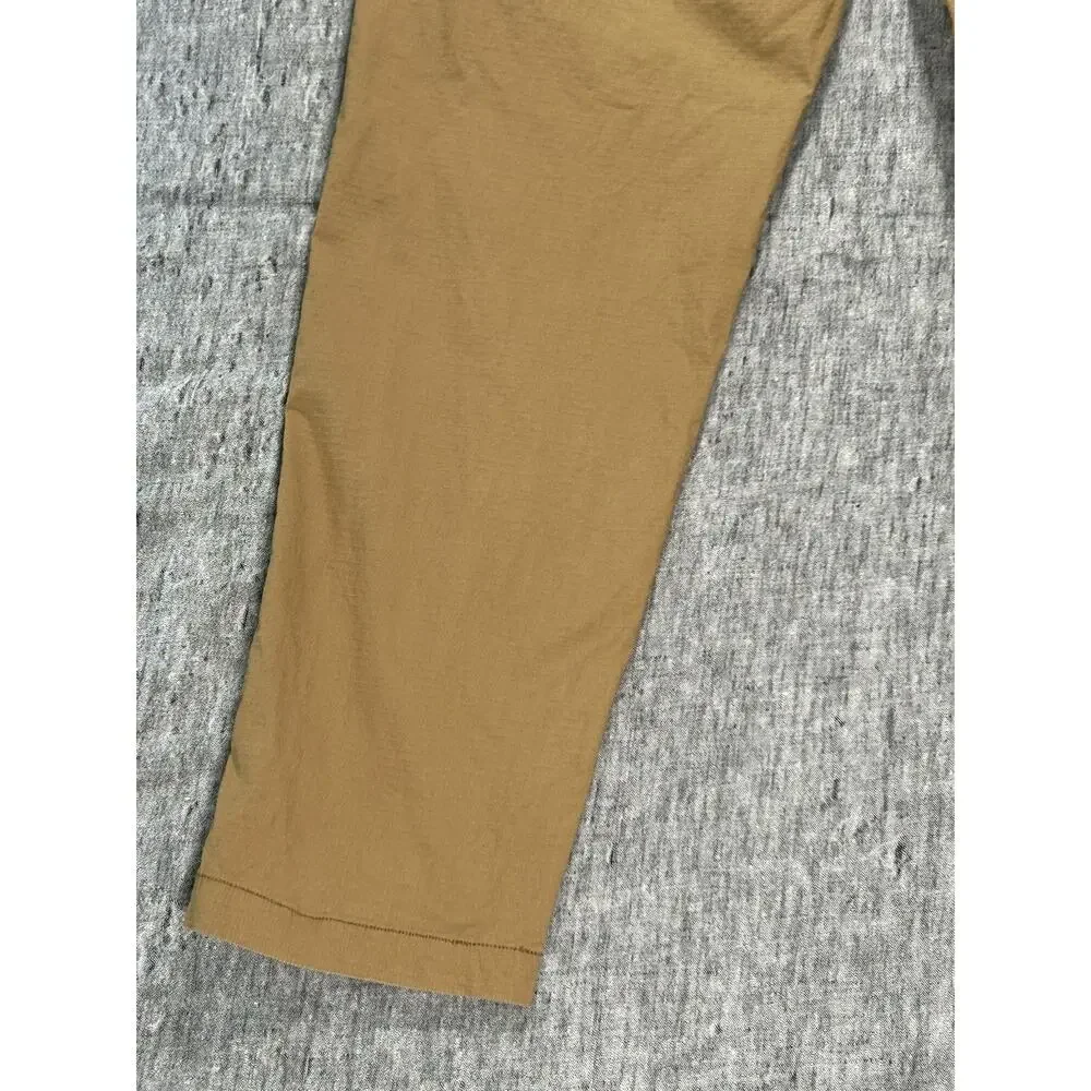 Wrmfzy Pants Mens Large Tan Ripstop Tactical Cargo Elastic Waist Stretch